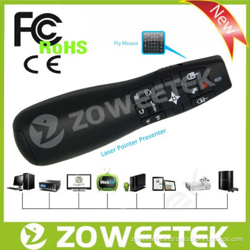 Multimedia 2.4G Wireless Air Mouse Laser Pointer with Skid Design